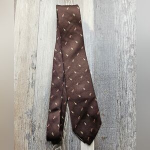 Christian Dior Cravates Vintage Neck Tie Brown Silk